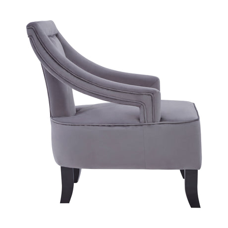 Eleanor Grey Velvet Accent Chair