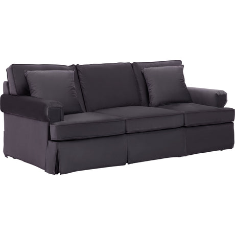 Raphael 3 Seat Black Velvet Sofa