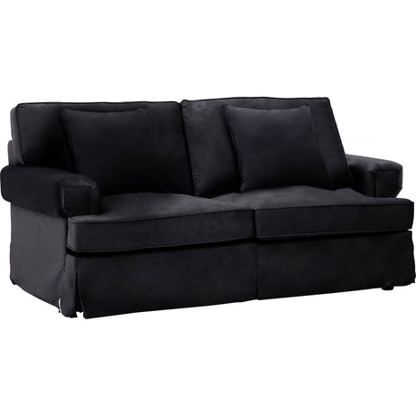 Raphael 2 Seat Black Velvet Sofa