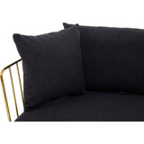 Avery 2 Seat Black Sofa