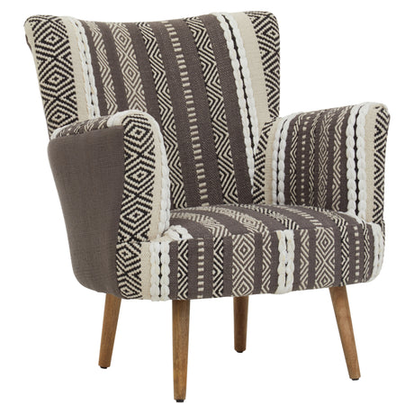 Arianna Grey & White Accent Chair