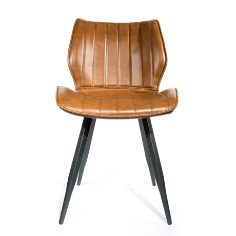 Sofia Tan Leather Dining Chair Set