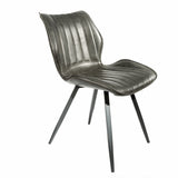 Sofia Grey Leather Dining Chair Set