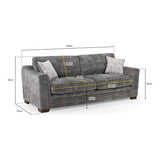 Astrid 4 Seat Grey Sofa