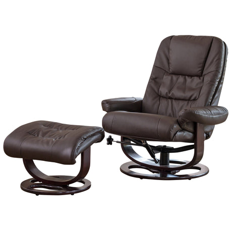 Charles Bonded Leather Swivel Recliner Chair
