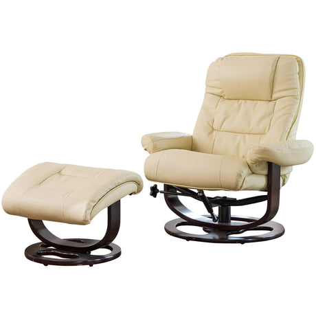 Charles Bonded Leather Swivel Recliner Chair