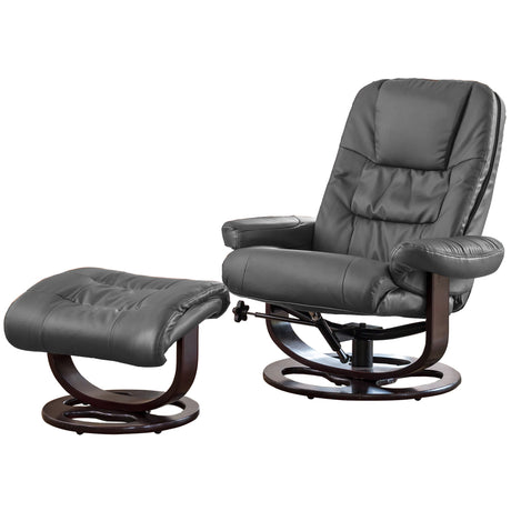 Charles Bonded Leather Swivel Recliner Chair