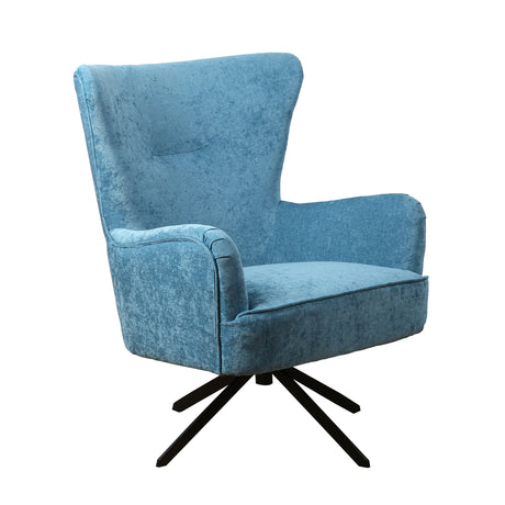 Francesca Chenille Blue Armchair