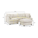 Carnaby U Shape Beige Corner Sofa