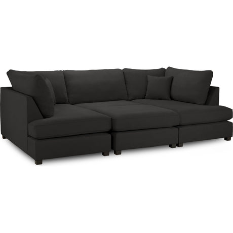 Carnaby U Shape Black Corner Sofa