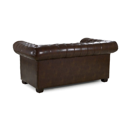 Chesterfield 2 Seat Sofa Antique Brown Leather