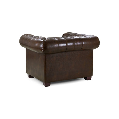 Chesterfield Antique Brown Armchair