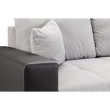 Cimiano Black/Grey Left Hand Facing Corner Sofabed