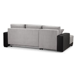 Cimiano Black/Grey Left Hand Facing Corner Sofabed