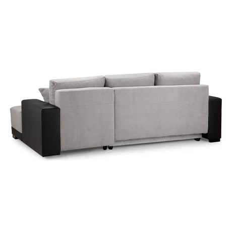 Cimiano Black/Grey Right Hand Facing Corner Sofabed