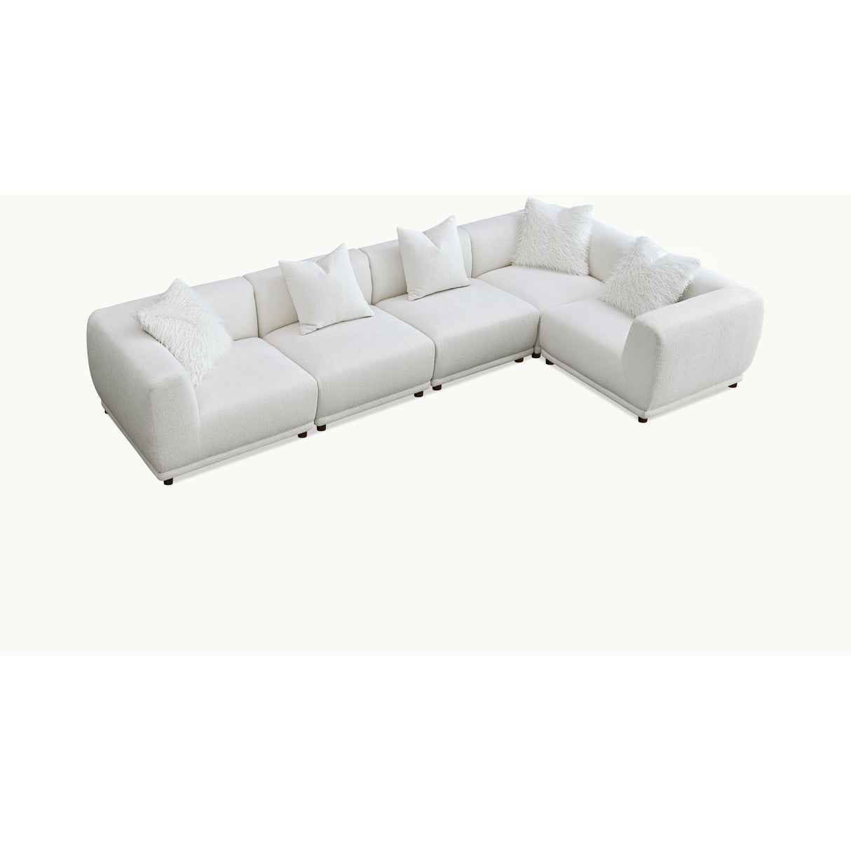 Aluxo Lottie Modular Corner Sofa Polar Boucle