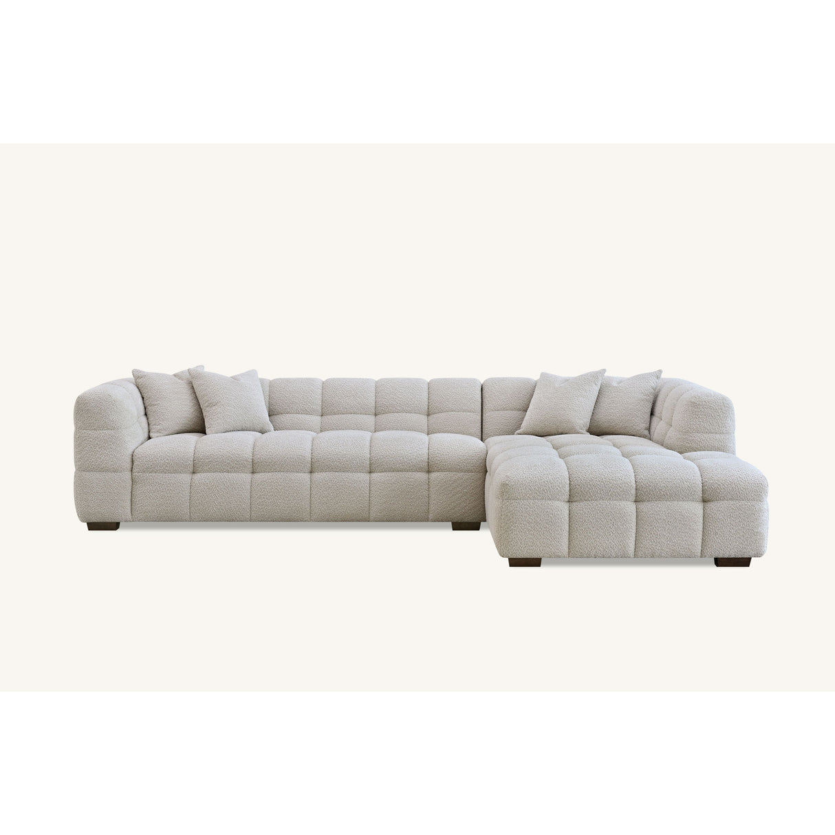 Aluxo Tribeca Corner Sofa Oatmeal Boucle