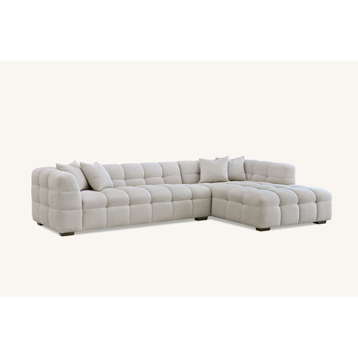 Aluxo Tribeca Corner Sofa Oatmeal Boucle