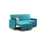 Elegance 3 Seat Plush Teal Sofa Bed