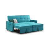 Elegance 3 Seat Plush Teal Sofa Bed