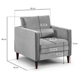 Harper Plush Grey Armchair