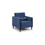 Harper Plush Blue Armchair