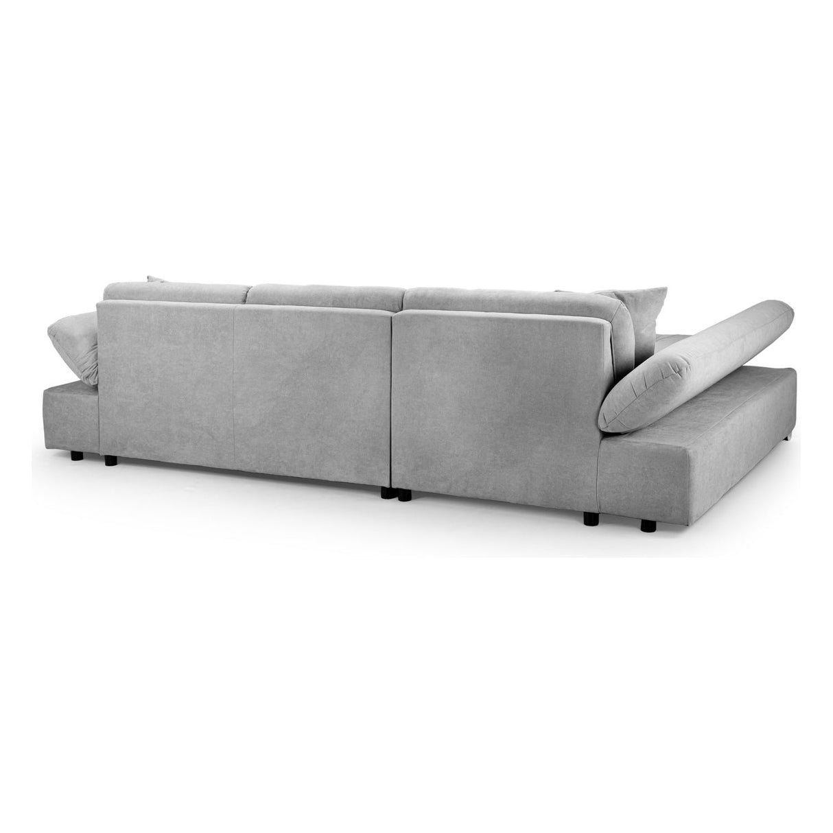 Malvi Grey Left Hand Facing Corner Sofa Bed