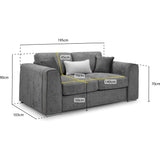 Naples Beige 2 Seat Sofa