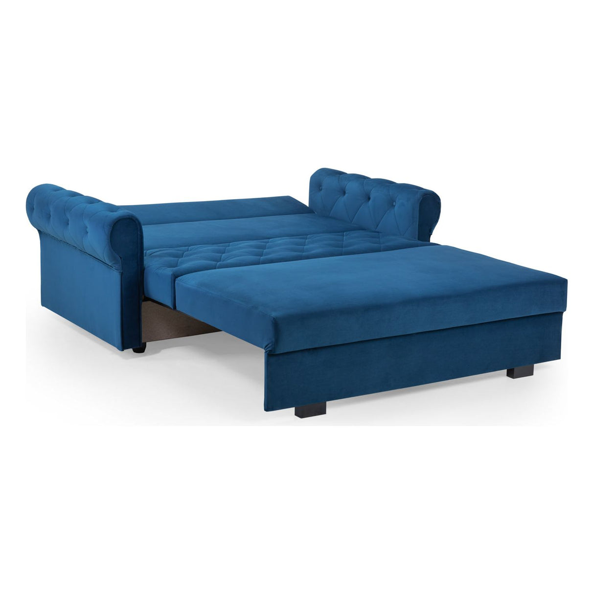 Rosalind Plush Blue 2 Seater Sofa Bed