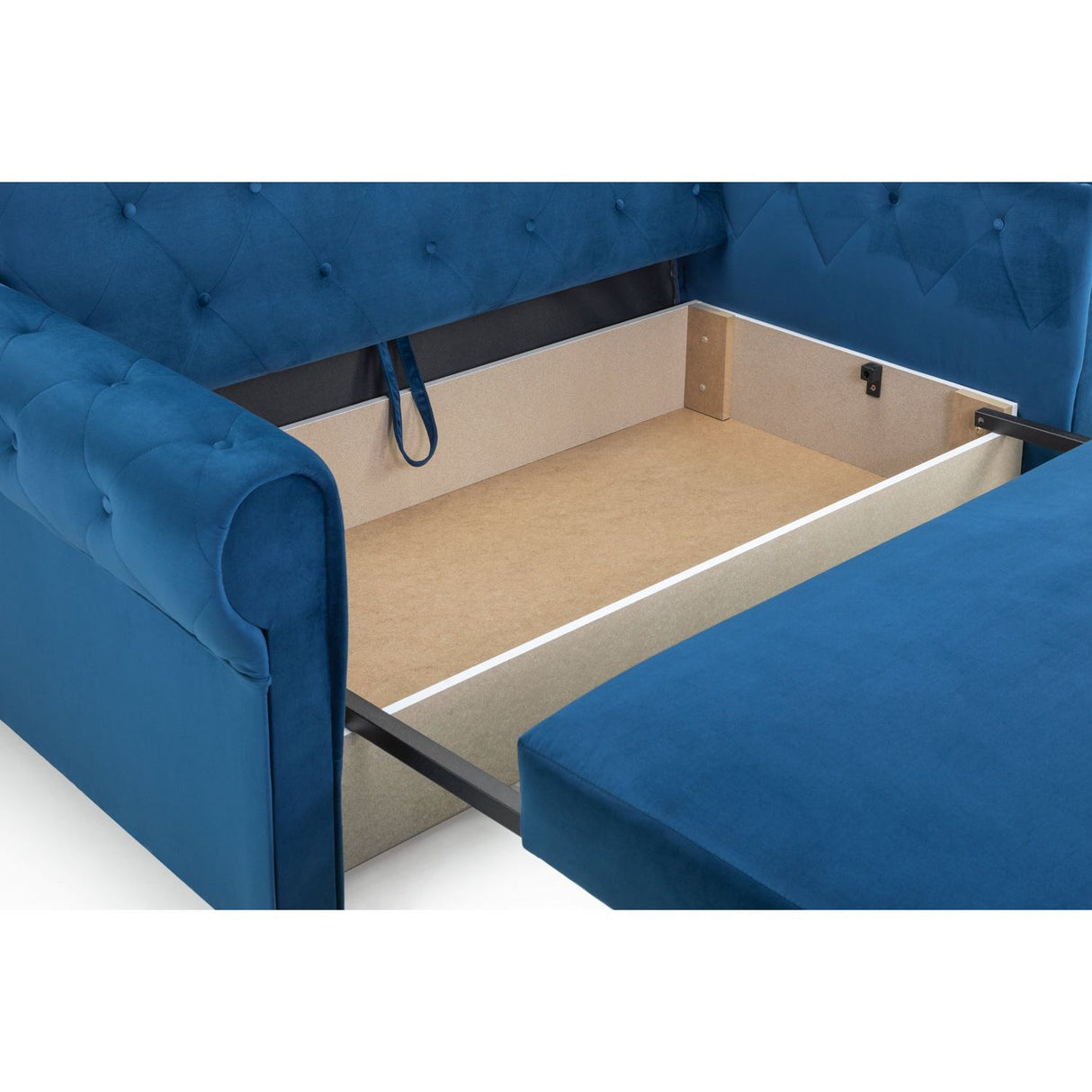 Rosalind Plush Blue 2 Seater Sofa Bed