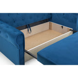 Rosalind Plush Blue 2 Seater Sofa Bed