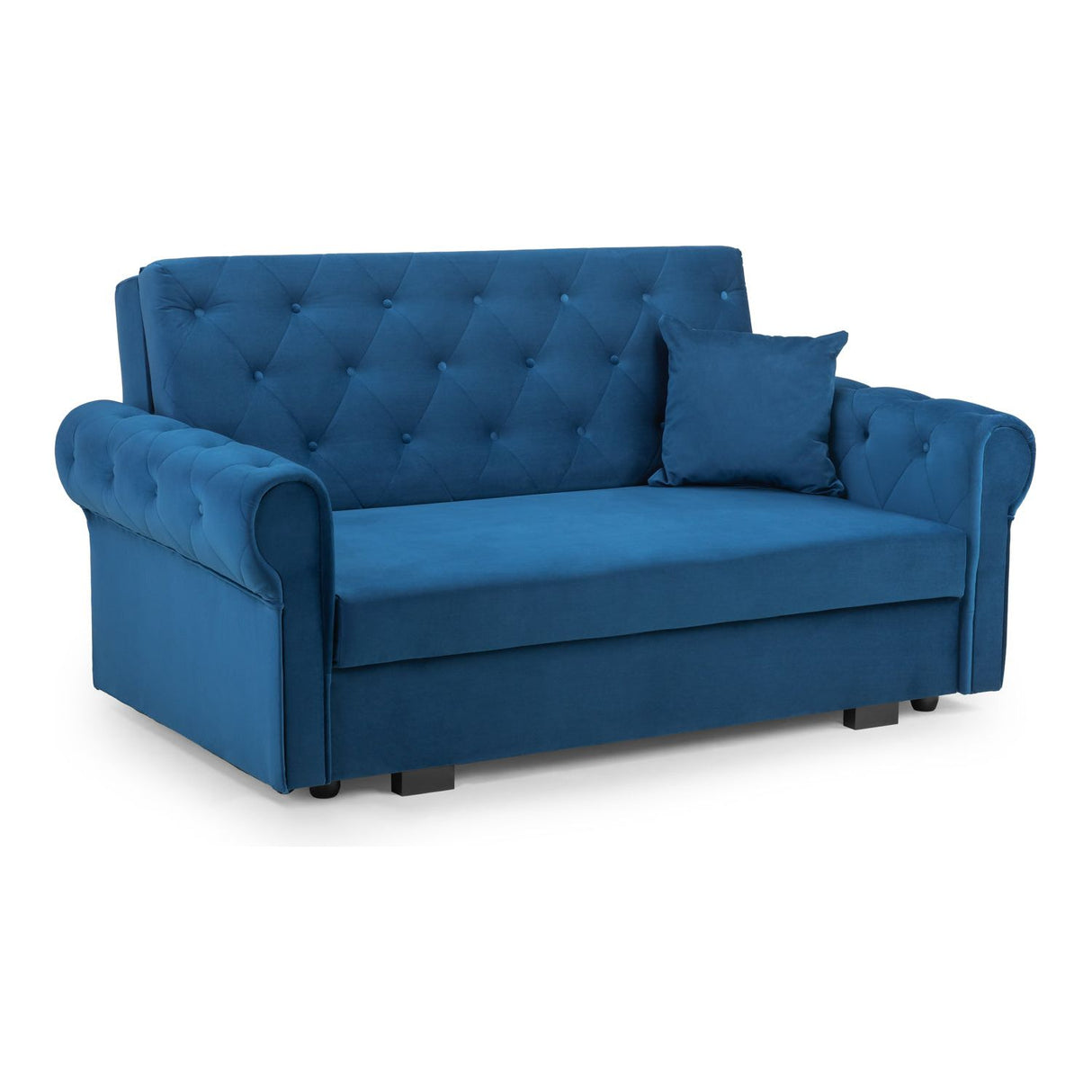 Rosalind Plush Blue 2 Seater Sofa Bed