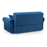 Rosalind Plush Blue 2 Seater Sofa Bed