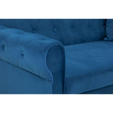 Rosalind Plush Blue 2 Seater Sofa Bed