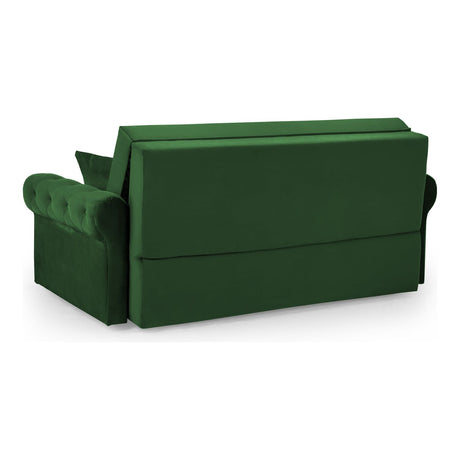 Rosalind Plush Green 3 Seater Sofa Bed