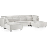 Sloane Silver U Shape Corner Sofa