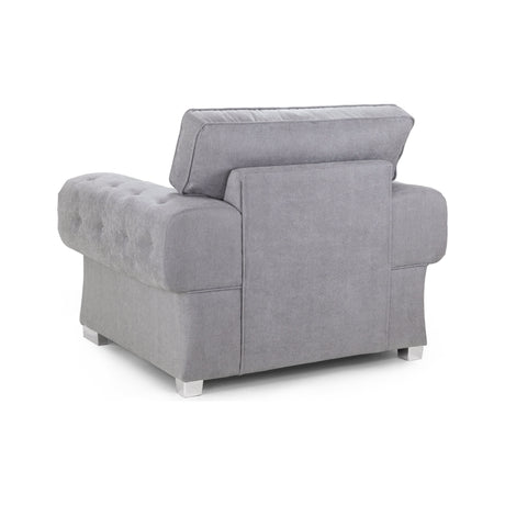 Verona Fullback Grey Armchair