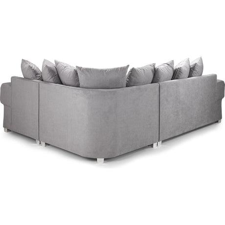 Verona Scatterback Grey Right Hand Facing Corner Sofa Bed