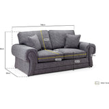 Wilcot Grey 3 Seat Sofabed