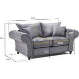 Windsor 2 Seat Grey Sofa