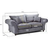 Windsor 3 Seat Grey Sofa