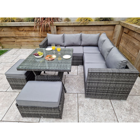 Georgia Corner Dining Set Grey