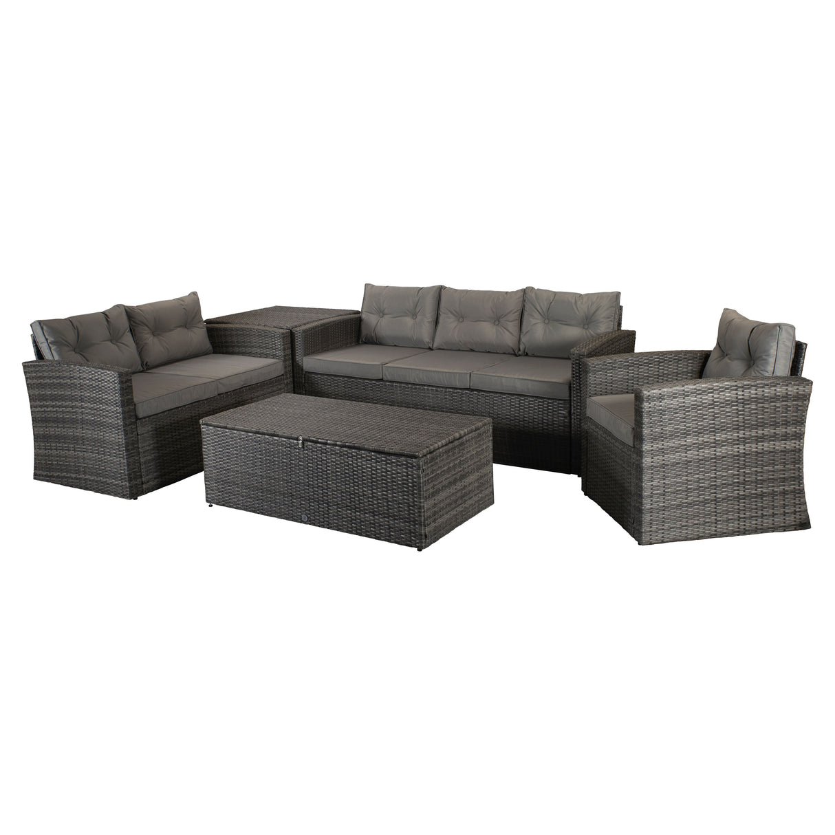 Holly Sofa Set in Grey