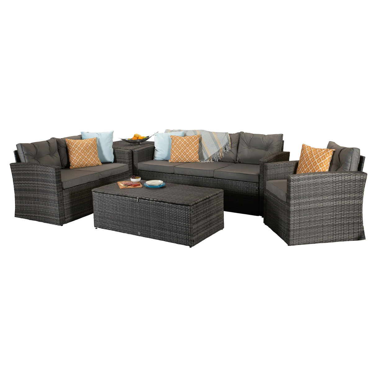 Holly Sofa Set in Grey