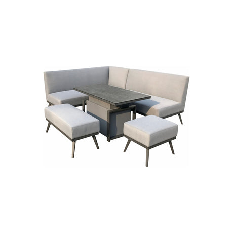 Kimmie Fabric Sofa Dining with Gas Lift Table