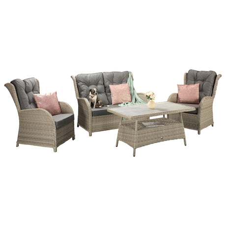 Meghan 4 seat Sofa Set