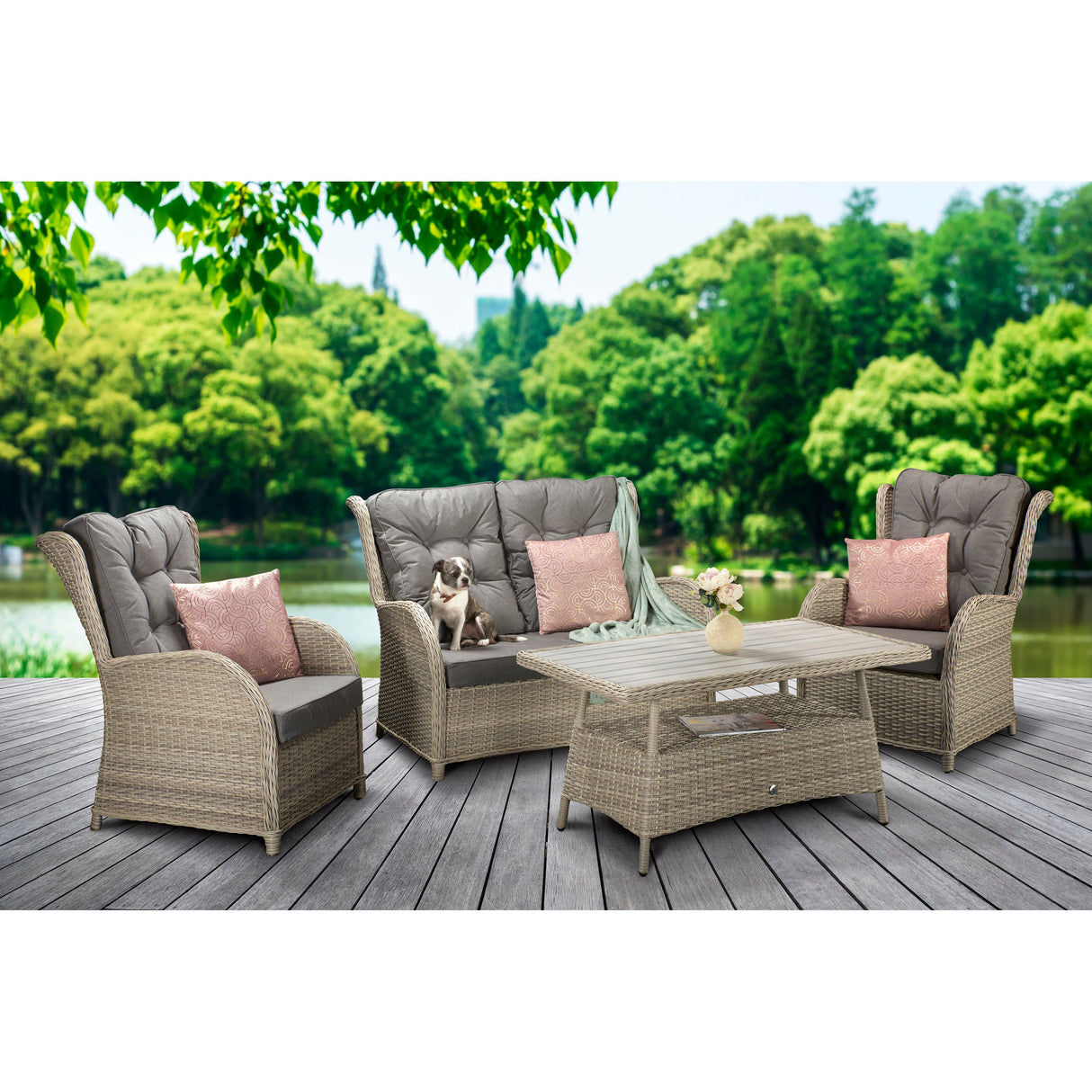 Meghan 4 seat Sofa Set